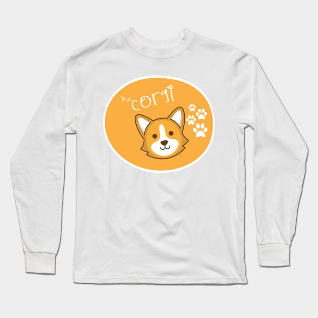 Adorable corgi Long Sleeve T-Shirt by SeriousMustache